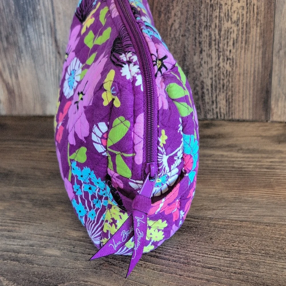 Vera Bradley Flutterby Retired Lined Costmetic Make Up Travel Bag          M546